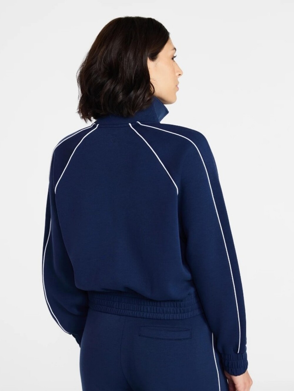 Avia Blue Cove Double Knit Jacket with White Trim - Picture 11 of 15